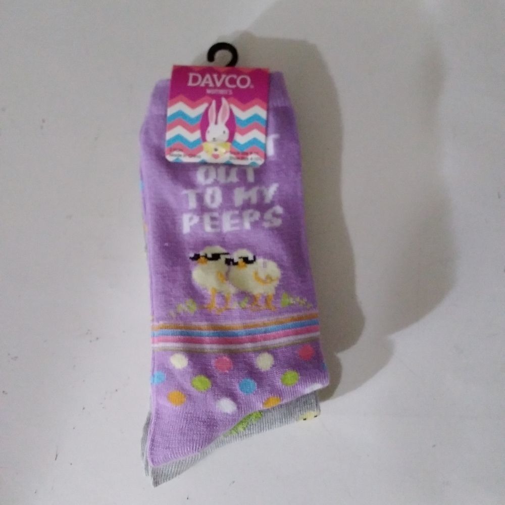 ⬇️⬇️⬇️DAVCO "Shout Out To My Peeps" Easter Socks